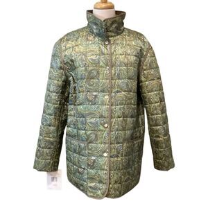 NWT Liz Claiborne | Reversible Quilted Coat and Paisley Print Size XL